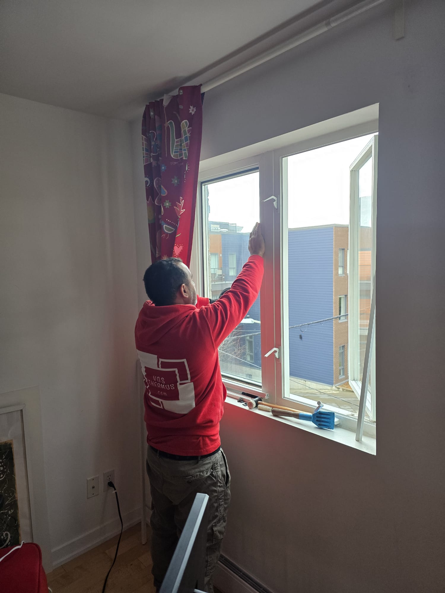 Detail vitre thermos